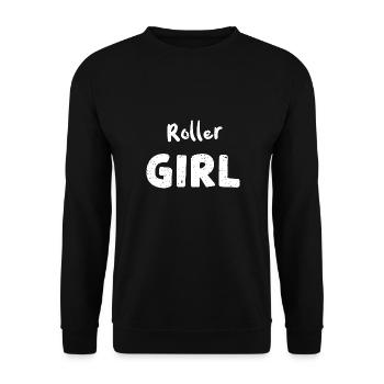 Roller Girl - Skating - Unisex Sweatshirt - black - Front - Alina (178cm) & Michal (187cm)
