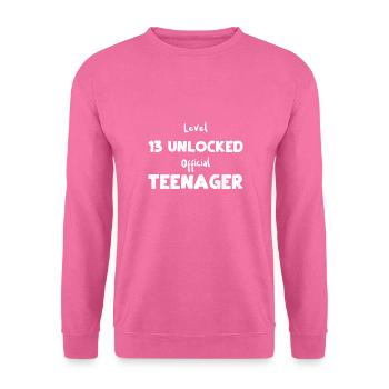 Level 13 Unlocked Official Teenager - Unisex Pullover - Pink - Vorne