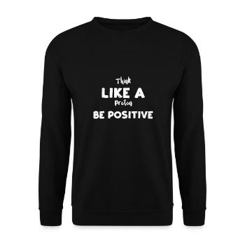 Pensez comme un proton soyez positif - Sweat-shirt Unisexe - noir - Devant - Alina (178cm) & Michal (187cm)
