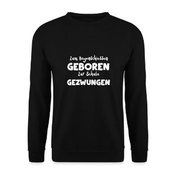 Zum Bogenschießen Geboren Zur Sc... - Unisex Pullover - Schwarz - Vorne - Alina (178cm) & Michal (187cm)