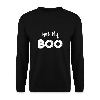 Hes My Boo - Halloween - Sweat-shirt Unisexe - noir - Devant - Alina (178cm) & Michal (187cm)
