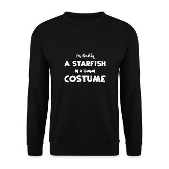 I'm Really A Starfish In A Human... - Unisex Pullover - Schwarz - Vorne - Alina (178cm) & Michal (187cm)