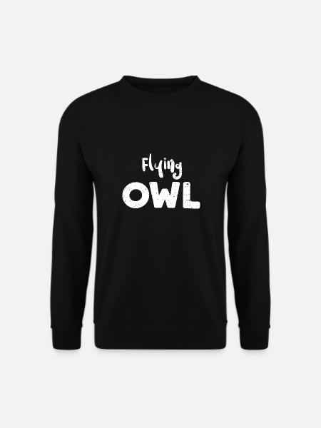 Flying Owl - Birds - Unisex Pullover - Schwarz