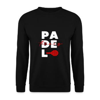 PADELTENNIS Padel Padelspieler Padeltennis-sport - Unisex Pullover - Schwarz - Vorne - Alina (178cm) & Michal (187cm)