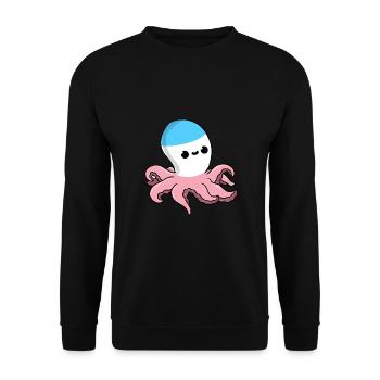 Trans Pride Octopus - Unisex Sweatshirt - black - Front - Alina (178cm) & Michal (187cm)