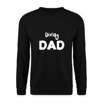 Diving Dad - Diving - Unisex Sweatshirt - black - Front - Alina (178cm) & Michal (187cm)