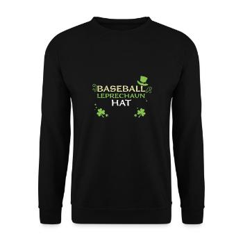 Baseball Leprechaun Hat - Unisex Sweatshirt - black - Front - Alina (178cm) & Michal (187cm)