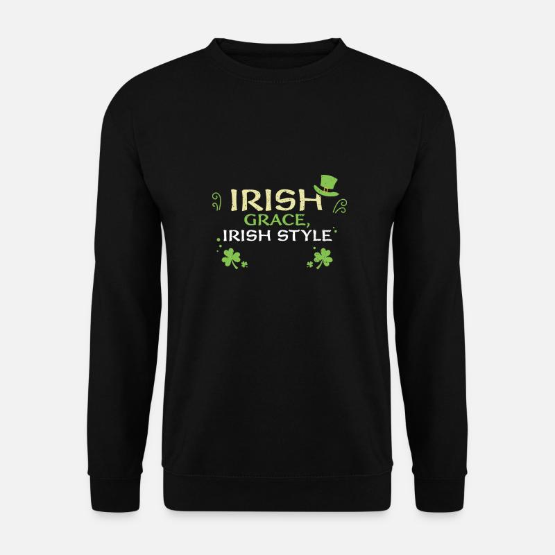 Irish grace, Irish style - Unisex Pullover - Schwarz