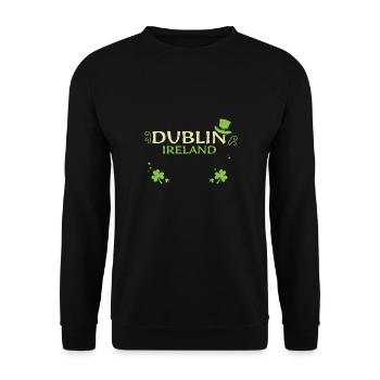 Dublin Irlande - Saint-Patrick - Sweat-shirt Unisexe - noir - Devant - Alina (178cm) & Michal (187cm)