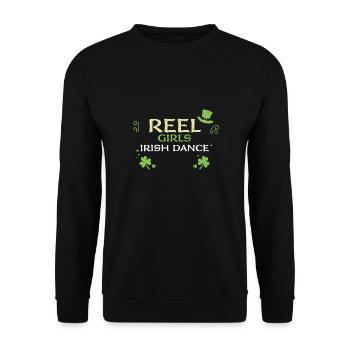 Reel Girls Irish Dance - Unisex Pullover - Schwarz - Vorne - Alina (178cm) & Michal (187cm)