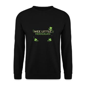 Wee Little Hooligan - Unisex Sweatshirt - black - Front - Alina (178cm) & Michal (187cm)