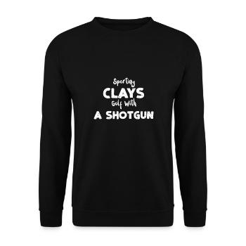 Sporting Clays Golf With A Shotgun - Unisex Pullover - Schwarz - Vorne - Alina (178cm) & Michal (187cm)