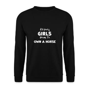 C’est le rêve de toutes les filles de posséder un... - Sweat-shirt Unisexe - noir - Devant - Alina (178cm) & Michal (187cm)