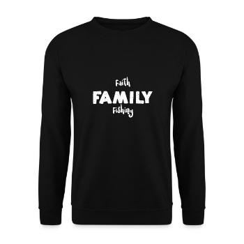 Faith Family Fishing - Fishing - Sweat-shirt Unisexe - noir - Devant - Alina (178cm) & Michal (187cm)