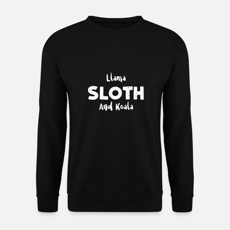 Llama Sloth And Koala - Sloth - Unisex Pullover - Schwarz