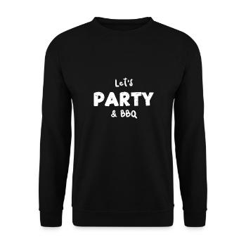 Let's Party & BBQ - BBQ - Unisex Pullover - Schwarz - Vorne - Alina (178cm) & Michal (187cm)