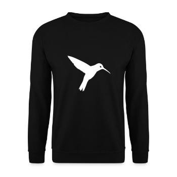 humming-bird - Unisex Sweatshirt - black - Front - Alina (178cm) & Michal (187cm)
