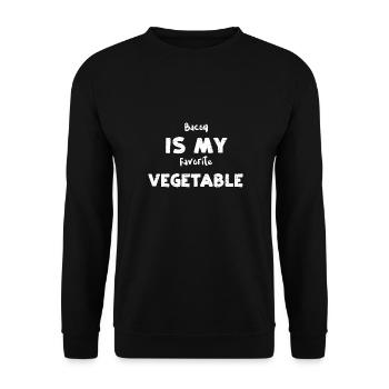 Le bacon est mon légume préféré - Sweat-shirt Unisexe - noir - Devant - Alina (178cm) & Michal (187cm)