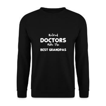 Les médecins à la retraite font le meilleur gr... - Sweat-shirt Unisexe - noir - Devant - Alina (178cm) & Michal (187cm)