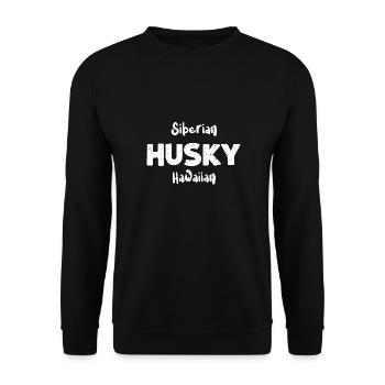 Husky sibérien hawaïen - Chiens - Sweat-shirt Unisexe - noir - Devant - Alina (178cm) & Michal (187cm)