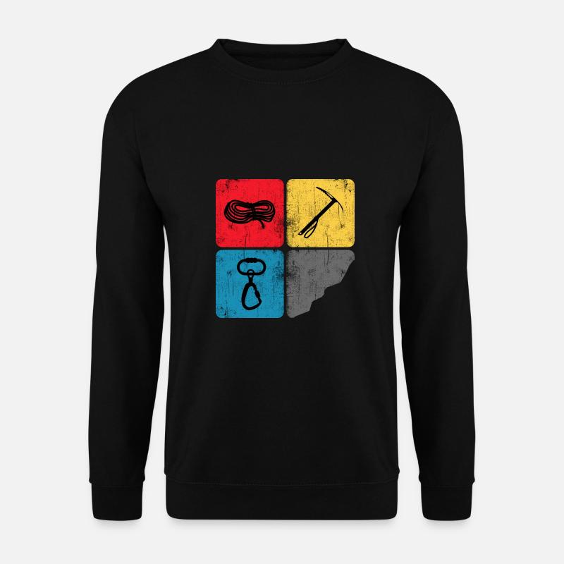 Bergsteigen Klettern Mountaineer Gipfel Hochtour - Unisex Pullover - Schwarz