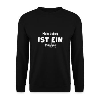 Mein Leben Ist Ein Ponyhof - Horse - Unisex Pullover - Schwarz - Vorne - Alina (178cm) & Michal (187cm)