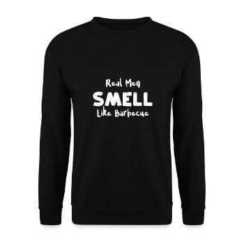 Les vrais hommes sentent le barbecue - BBQ - Sweat-shirt Unisexe - noir - Devant - Alina (178cm) & Michal (187cm)