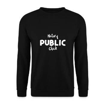 Notaire Public Chick - Avocat - Sweat-shirt Unisexe - noir - Devant - Alina (178cm) & Michal (187cm)
