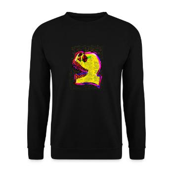 Mexican Calavera Skull Art - Unisex Sweatshirt - black - Front - Alina (178cm) & Michal (187cm)