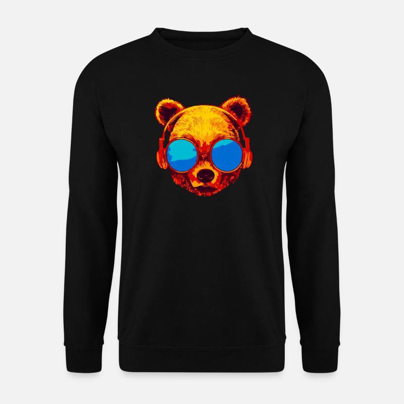Ours avec des lunettes de soleil - Sweat-shirt Unisexe - noir