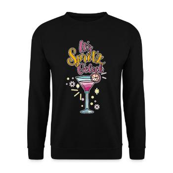 It's Spritz O'clock 4 - Unisex Sweatshirt - black - Front - Alina (178cm) & Michal (187cm)