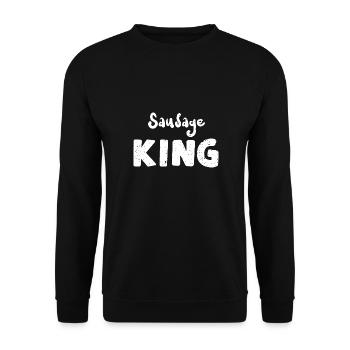 Sausage King - BBQ - Sweat-shirt Unisexe - noir - Devant - Alina (178cm) & Michal (187cm)