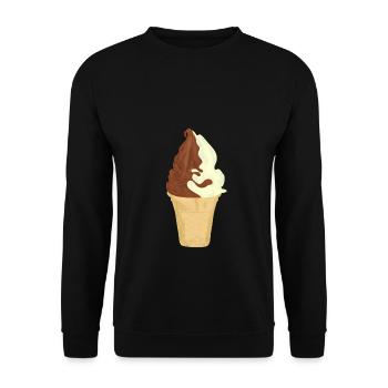 Soft ice cream for the slim Lienie - Unisex Sweatshirt - black - Front - Alina (178cm) & Michal (187cm)
