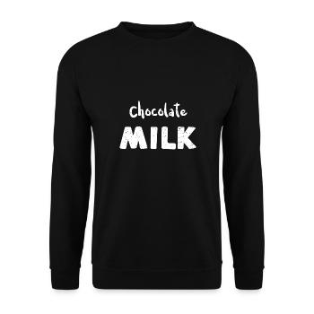 Chocolate Milk - Cow - Unisex Pullover - Schwarz - Vorne - Alina (178cm) & Michal (187cm)