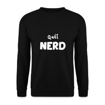 Quilt Nerd - Crafting - Unisex Sweatshirt - black - Front - Alina (178cm) & Michal (187cm)