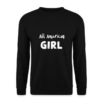 All American Girl - 4th of July - Unisex Pullover - Schwarz - Vorne - Alina (178cm) & Michal (187cm)