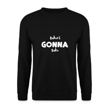 Bakers going to Bake - Baking - Unisex Sweatshirt - black - Front - Alina (178cm) & Michal (187cm)