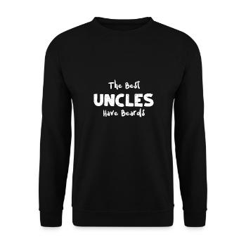 The Best Uncles Have Beards - Unisex Pullover - Schwarz - Vorne - Alina (178cm) & Michal (187cm)