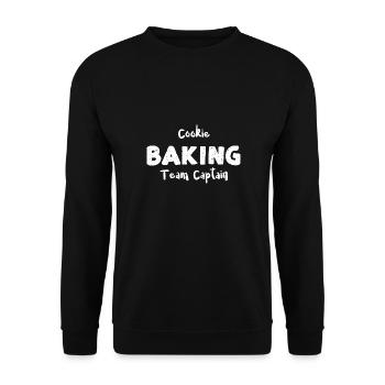 Capitaine de l’équipe de cuisson de biscuits - Sweat-shirt Unisexe - noir - Devant - Alina (178cm) & Michal (187cm)