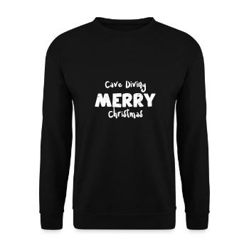 Cave Diving Merry Christmas - Unisex Sweatshirt - black - Front - Alina (178cm) & Michal (187cm)