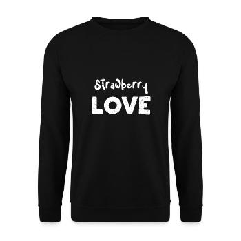 Strawberry Love - Collations - Sweat-shirt Unisexe - noir - Devant - Alina (178cm) & Michal (187cm)