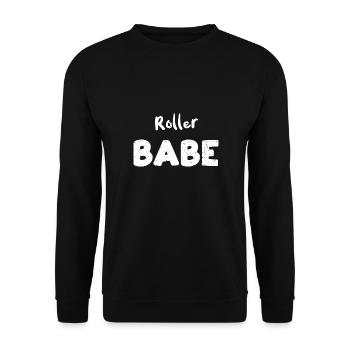 Roller Babe - Skating - Unisex Pullover - Schwarz - Vorne - Alina (178cm) & Michal (187cm)