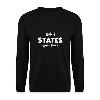 United States Space Force - Unisex Pullover - Schwarz - Vorne - Alina (178cm) & Michal (187cm)