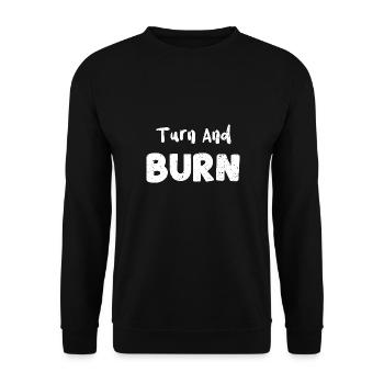 Turn And Burn - Racing - Unisex Pullover - Schwarz - Vorne - Alina (178cm) & Michal (187cm)