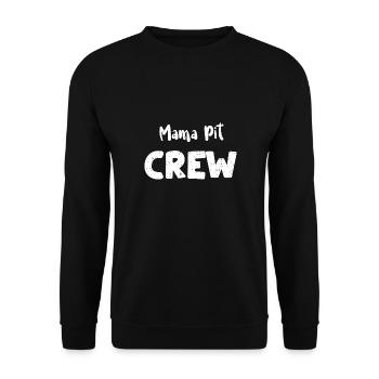 Mama Pit Crew - Mom - Unisex Sweatshirt - black - Front - Alina (178cm) & Michal (187cm)