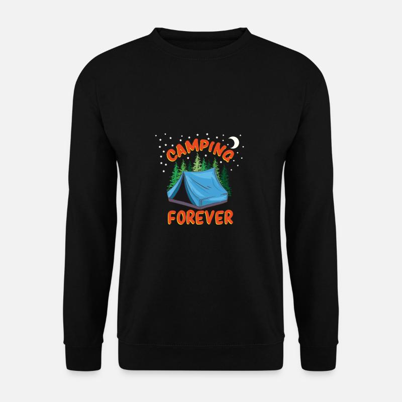 Camping Forever - Unisex Pullover - Schwarz