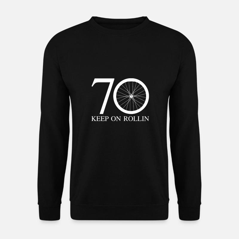 zum 70. Geburtstag für Radfahrer - Unisex Pullover - Schwarz