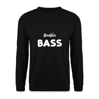 Contrebasse - Guitare - Sweat-shirt Unisexe - noir - Devant - Alina (178cm) & Michal (187cm)
