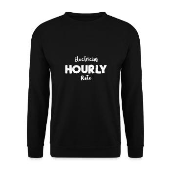 Electrician Hourly Rate - Unisex Sweatshirt - black - Front - Alina (178cm) & Michal (187cm)