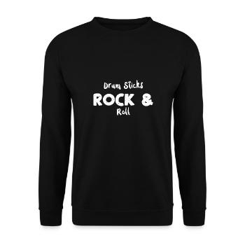 Drum Sticks Rock & Roll - Music - Unisex Pullover - Schwarz - Vorne - Alina (178cm) & Michal (187cm)